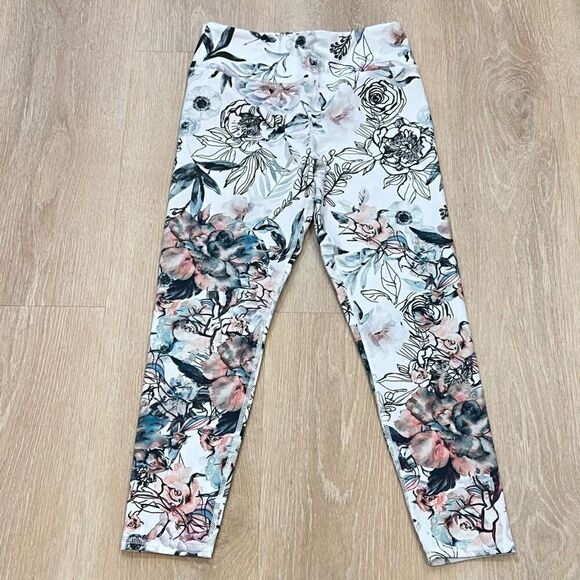 Evolution & Creation Watercolor & Outline Floral Print Pattern, Women’s Medium - Picture 10 of 10